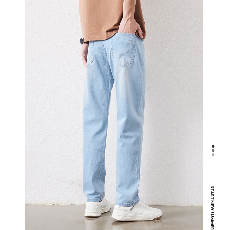 남성 스트레치 슬림 루즈 스트레이트 청바지 28-48 플러스 사이즈 봄 새로운 얇은 바지 패션 브랜드 품질 모든 경기 캐주얼 바지 - imaget 13 남성 스트레치 슬림 루즈 스트레이트 청바지 28-48 플러스 사이즈 봄 새로운 얇은 바지 패션 브랜드 품질 모든 경기 캐주얼 바지 - imaget 13