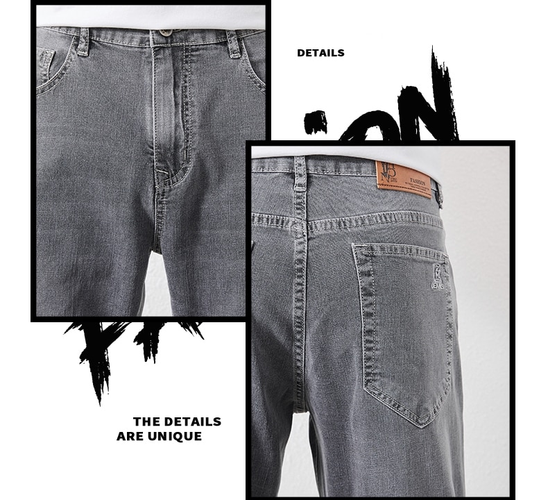 남성 스트레치 슬림 루즈 스트레이트 청바지 28-48 플러스 사이즈 봄 새로운 얇은 바지 패션 브랜드 품질 모든 경기 캐주얼 바지 - imaget 7 남성 스트레치 슬림 루즈 스트레이트 청바지 28-48 플러스 사이즈 봄 새로운 얇은 바지 패션 브랜드 품질 모든 경기 캐주얼 바지 - imaget 7