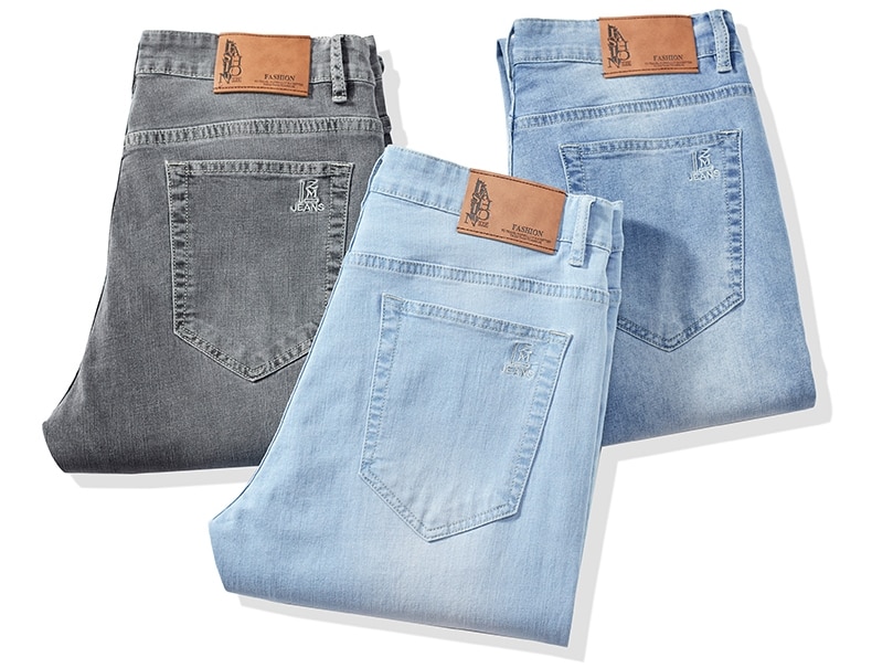 남성 스트레치 슬림 루즈 스트레이트 청바지 28-48 플러스 사이즈 봄 새로운 얇은 바지 패션 브랜드 품질 모든 경기 캐주얼 바지 - imaget 19 남성 스트레치 슬림 루즈 스트레이트 청바지 28-48 플러스 사이즈 봄 새로운 얇은 바지 패션 브랜드 품질 모든 경기 캐주얼 바지 - imaget 19