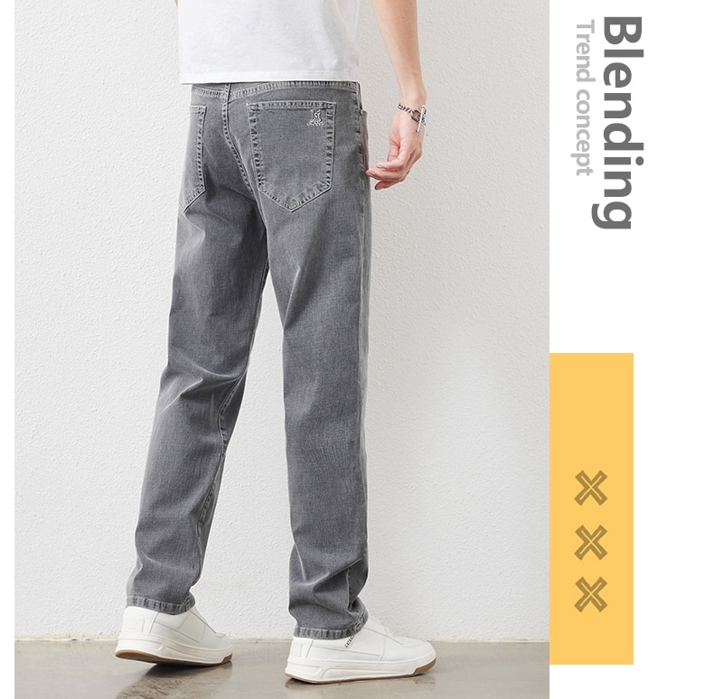 남성 스트레치 슬림 루즈 스트레이트 청바지 28-48 플러스 사이즈 봄 새로운 얇은 바지 패션 브랜드 품질 모든 경기 캐주얼 바지 - imaget 10 남성 스트레치 슬림 루즈 스트레이트 청바지 28-48 플러스 사이즈 봄 새로운 얇은 바지 패션 브랜드 품질 모든 경기 캐주얼 바지 - imaget 10