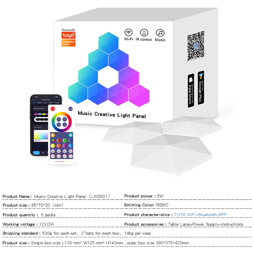 스마트 APP 음성 제어와 RGBIC 현대 LED 벽 램프 DIY 육각 벌집 조명 컴퓨터 게임 룸 장식에 대 한 LED 빛 스마트 APP 음성 제어와 RGBIC 현대 LED 벽 램프 DIY 육각 벌집 조명 컴퓨터 게임 룸 장식에 대 한 LED 빛