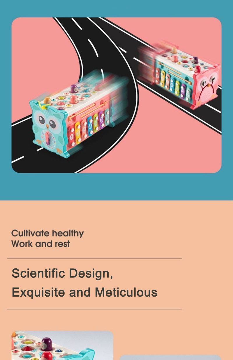 아기 몬테소리 장난감 자기 낚시 올빼미 큐브 학습 교육 시계 피아노 선물을위한 음악 퍼즐과 키즈 망치 게임 - imaget 16 아기 몬테소리 장난감 자기 낚시 올빼미 큐브 학습 교육 시계 피아노 선물을위한 음악 퍼즐과 키즈 망치 게임 - imaget 16