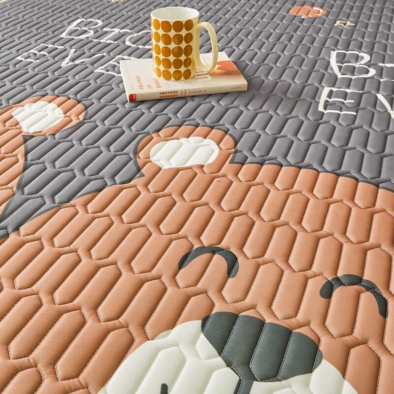 아이스 쿨 침대 매트 장착 시트 편안한 라텍스 여름 수면 매트리스 토퍼 침대보 커버 침실 용 퀸 사이즈 침대 린넨 - imaget 7 아이스 쿨 침대 매트 장착 시트 편안한 라텍스 여름 수면 매트리스 토퍼 침대보 커버 침실 용 퀸 사이즈 침대 린넨 - imaget 7