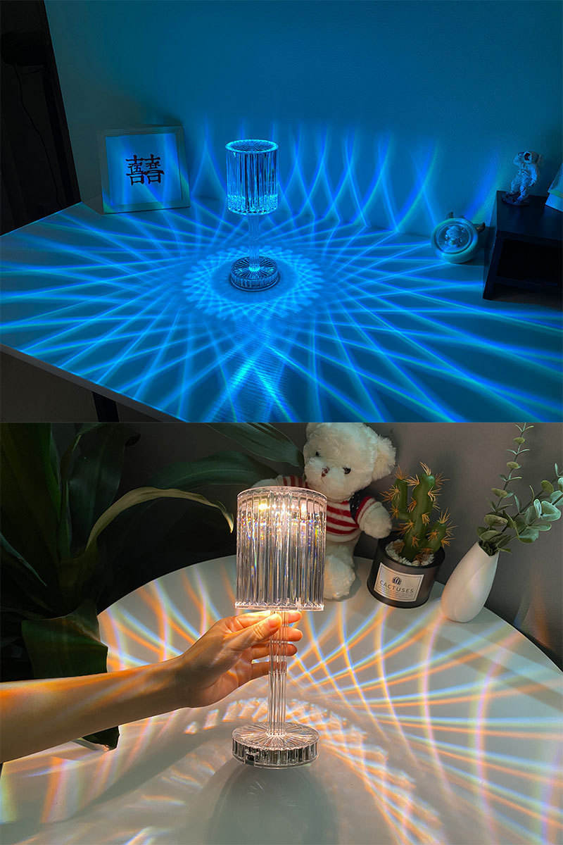 아크릴 크리스탈 테이블 램프 터치 유도 충전 야간 조명 바 레스토랑 데스크탑 장식 램프 분위기 램프 - imaget 10