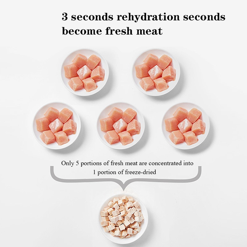 애완 동물 동결 건조 고기 간식 닭고기 쇠고기 오리 메추라기 닭 작은 가슴살 500g 개 고양이 간식
