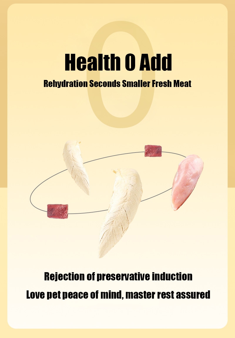 애완 동물 동결 건조 고기 간식 닭고기 쇠고기 오리 메추라기 닭 작은 가슴살 500g 개 고양이 간식 - imaget 2