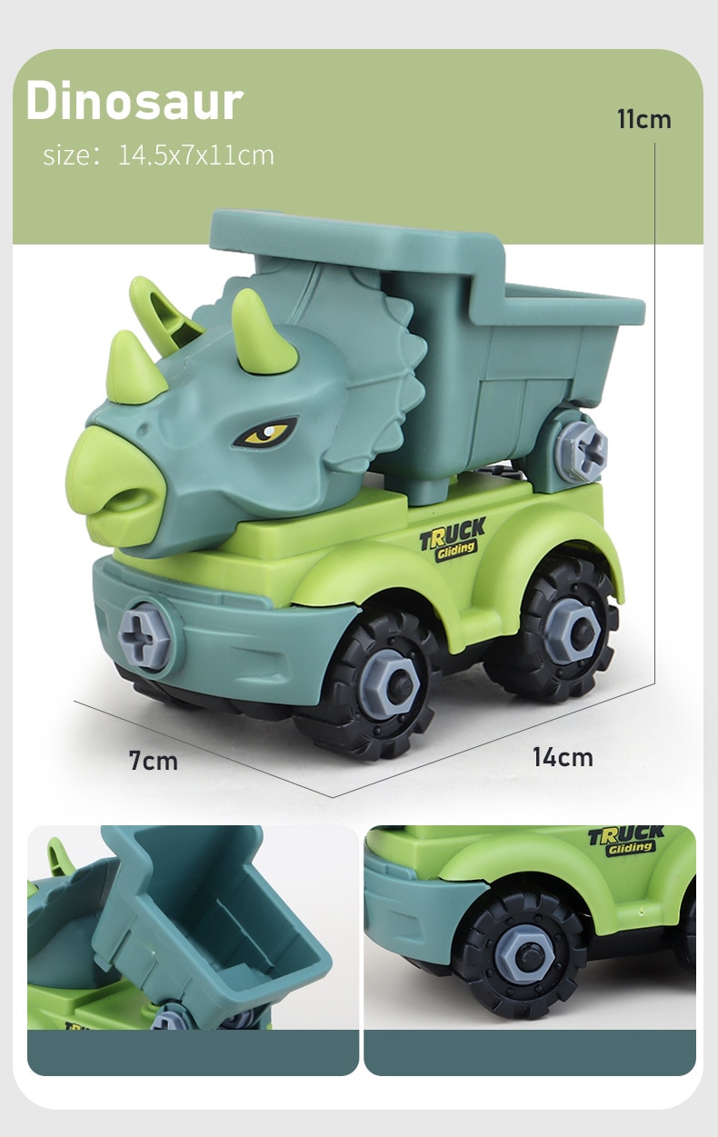 어린이 건설 장난감, 공룡, 엔지니어링 차량, 굴삭기, 덤프 트럭, 직접 학습 모델, 자동차, ch - imaget 3