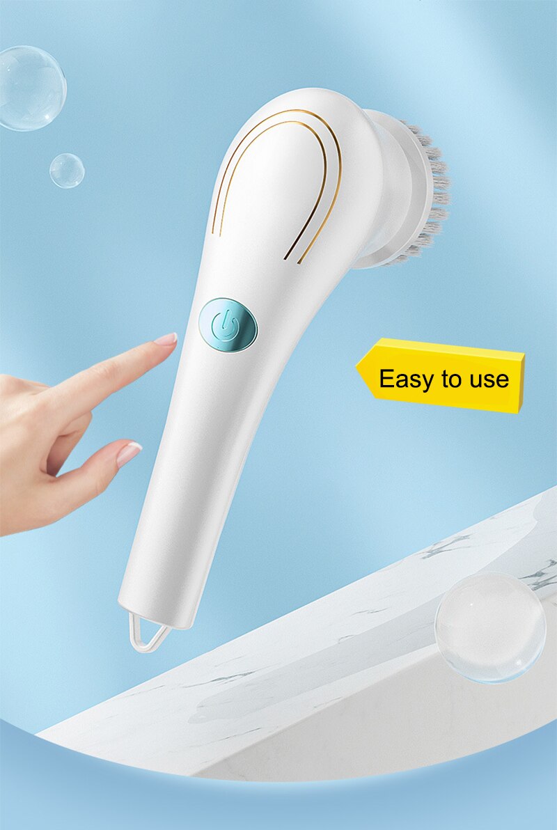 전기 청소 브러시 5-in-1 다기능 USB 충전 욕실 세척 도구 주방 청소 액세서리 쉽게 식기 세척 - imaget 10 전기 청소 브러시 5-in-1 다기능 USB 충전 욕실 세척 도구 주방 청소 액세서리 쉽게 식기 세척 - imaget 10